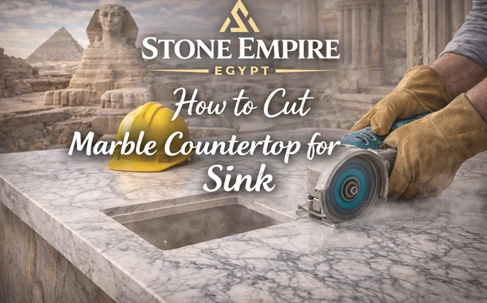 how to cut marble countertop for sink